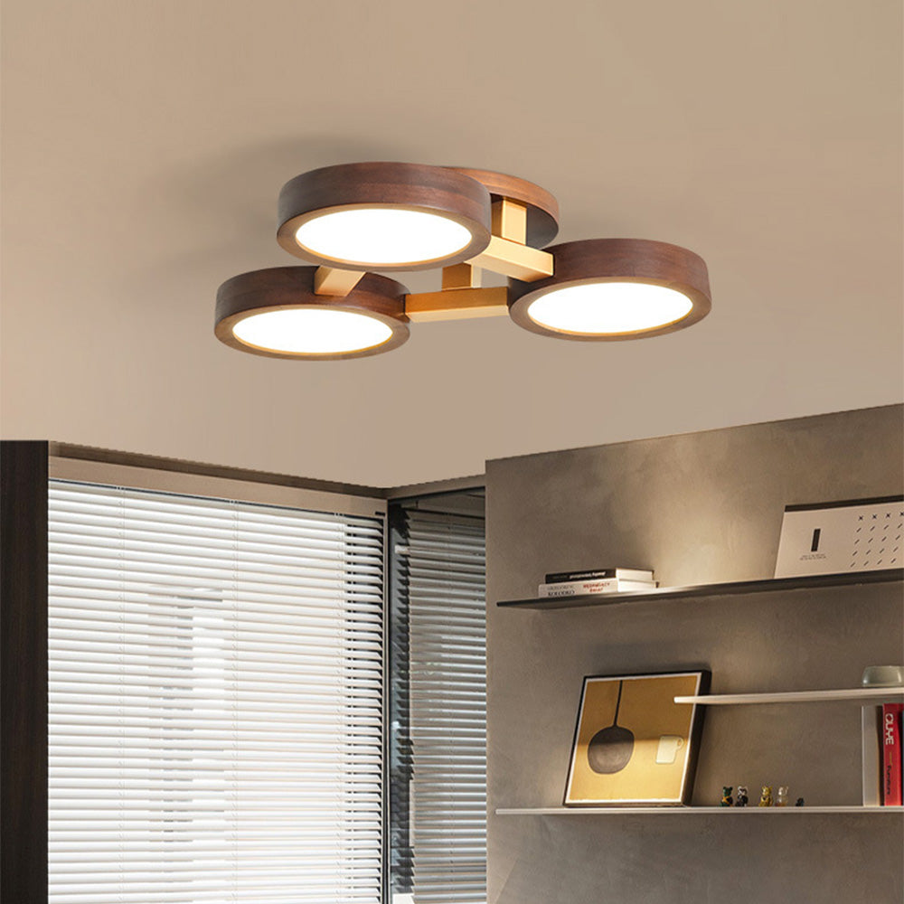 Wood Frame LED Ceiling Light