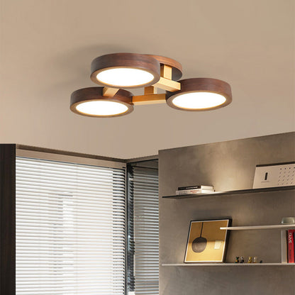 Wood Frame LED Ceiling Light