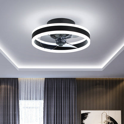 Flush Mount Ceiling Fan with LED