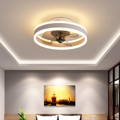 Flush Mount Ceiling Fan with LED