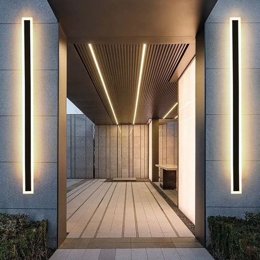 Black Modern LED Outdoor Wall Lamp IP65