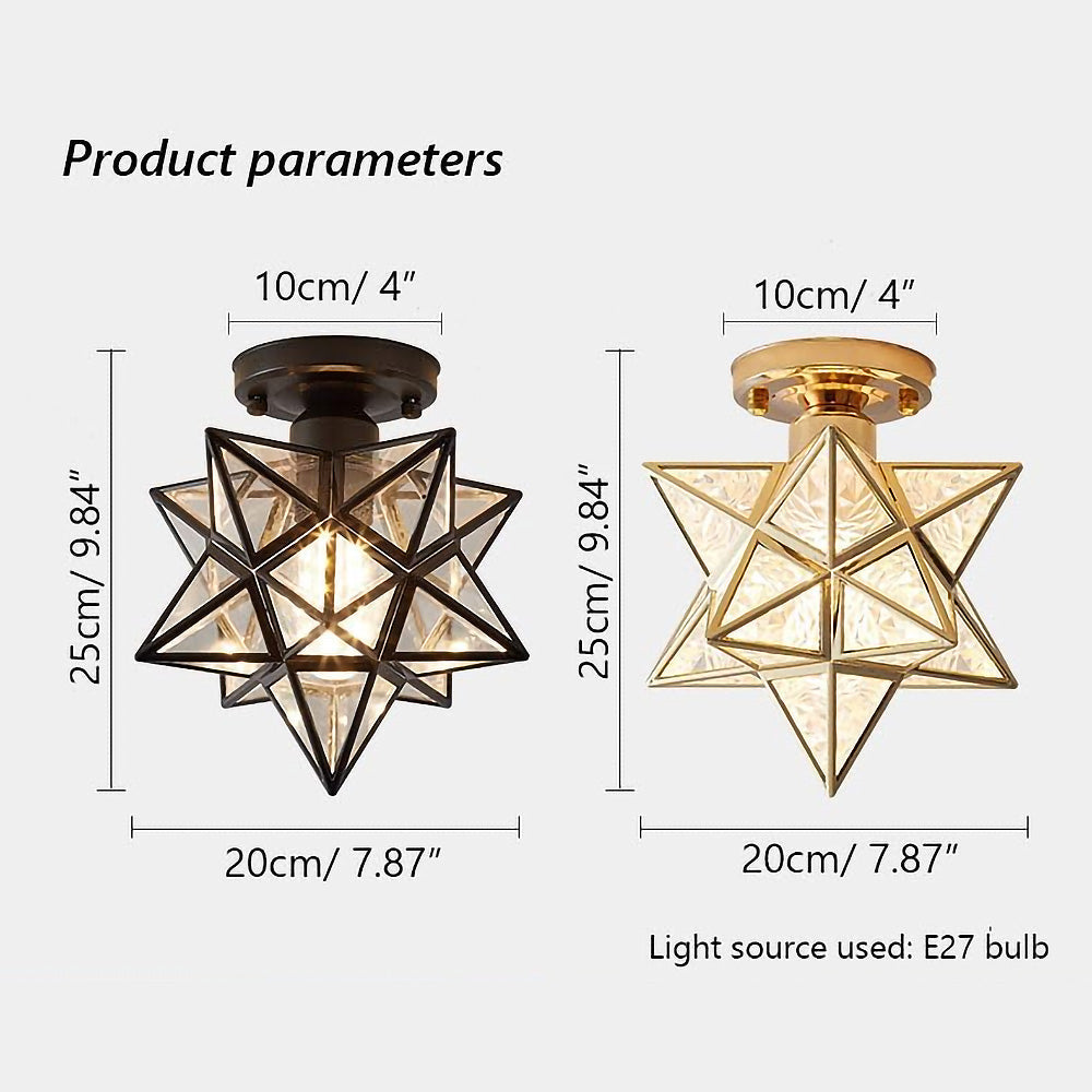 Star Design Flush Ceiling Lamp