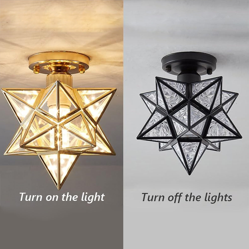 Star Design Flush Ceiling Lamp