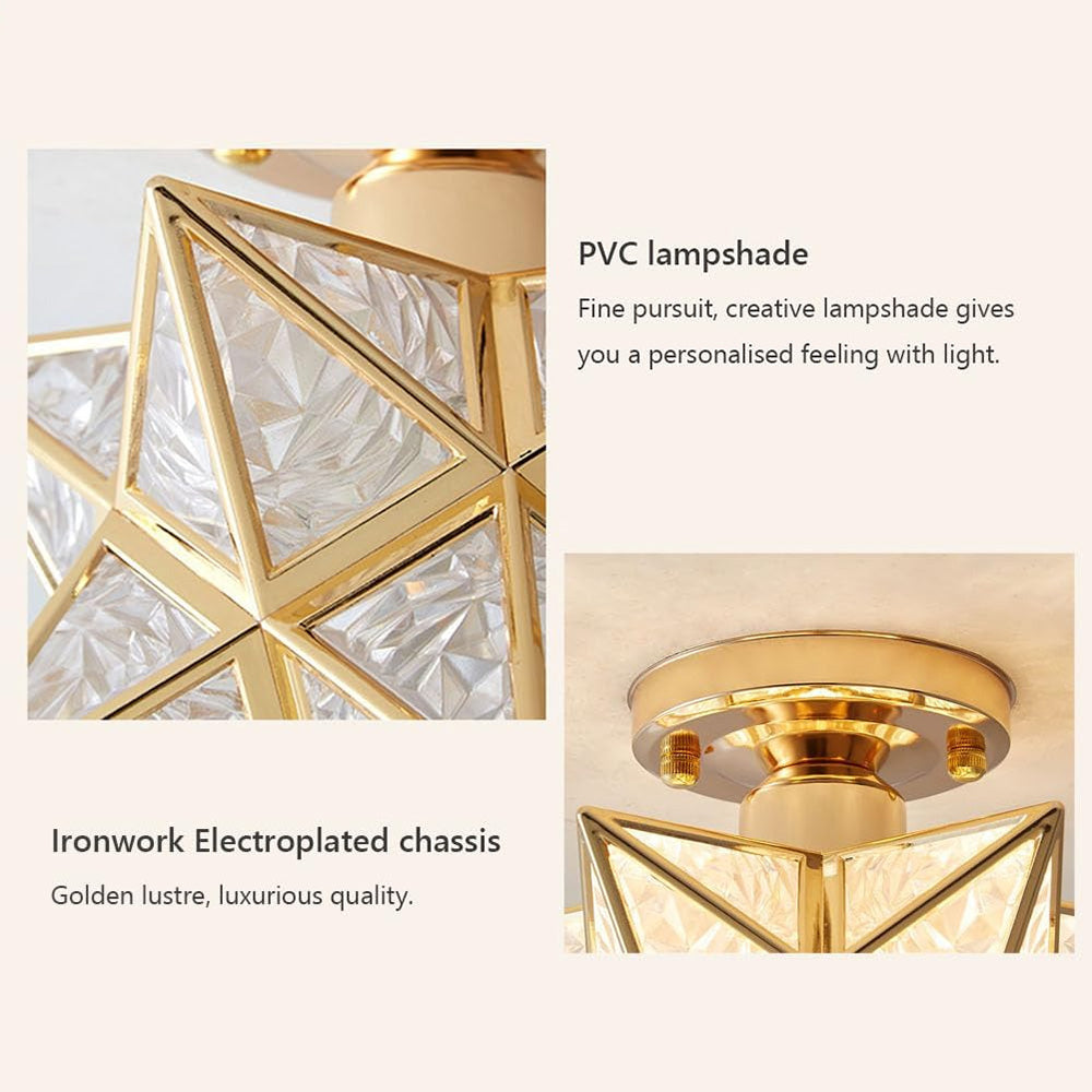 Star Design Flush Ceiling Lamp