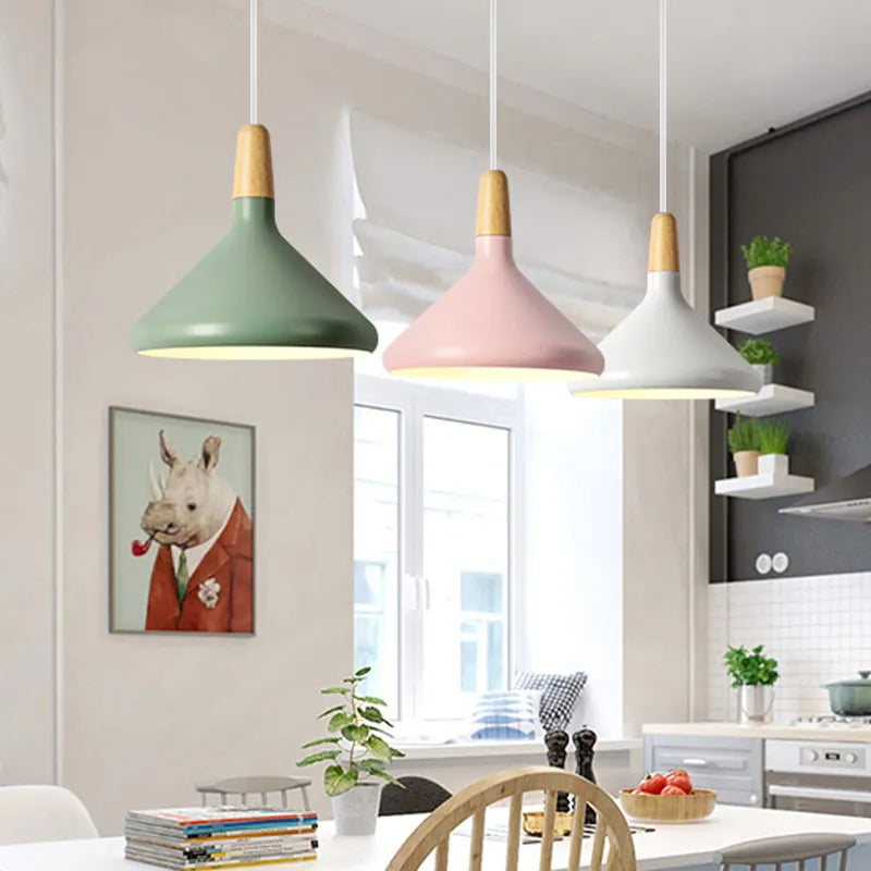 Macaron Wooden Pendant Light