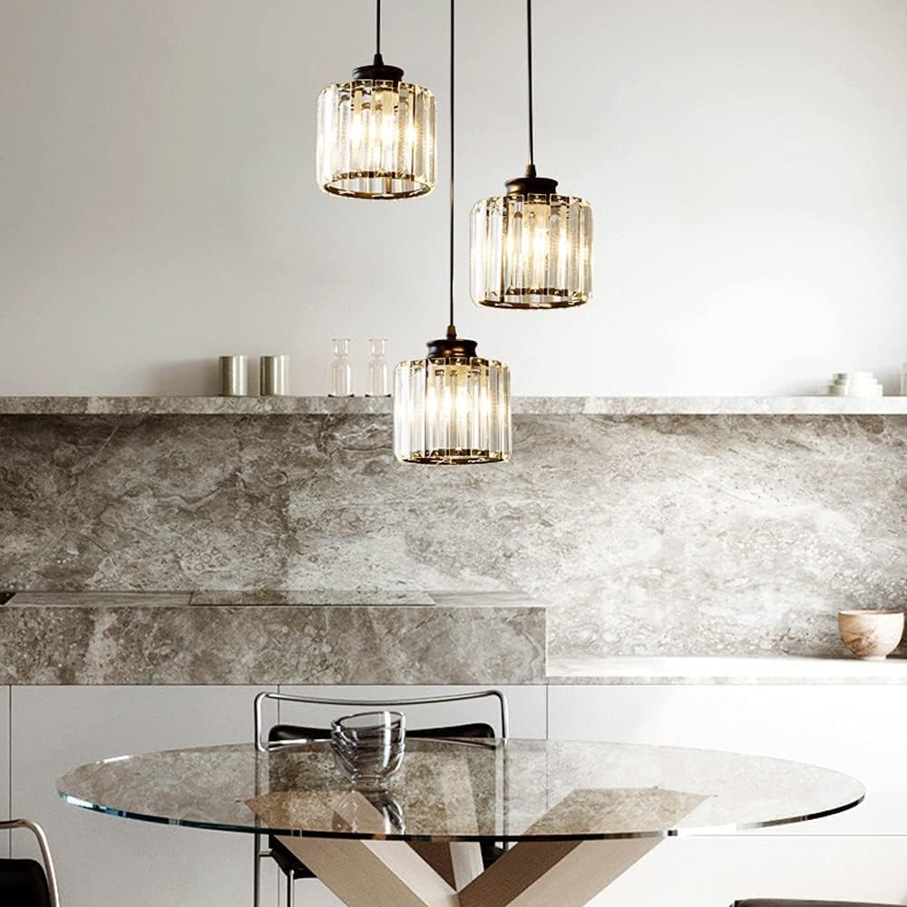 Black Multi-Head Glass Pendant