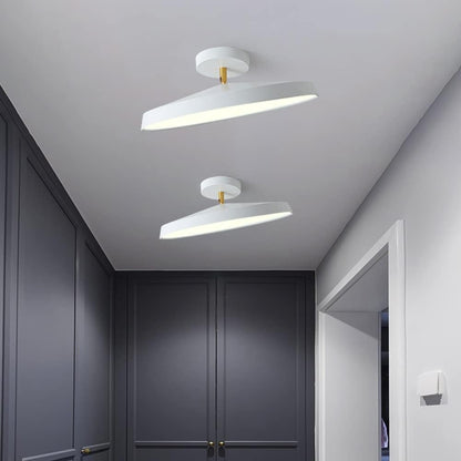 White Semi-Flush LED Light