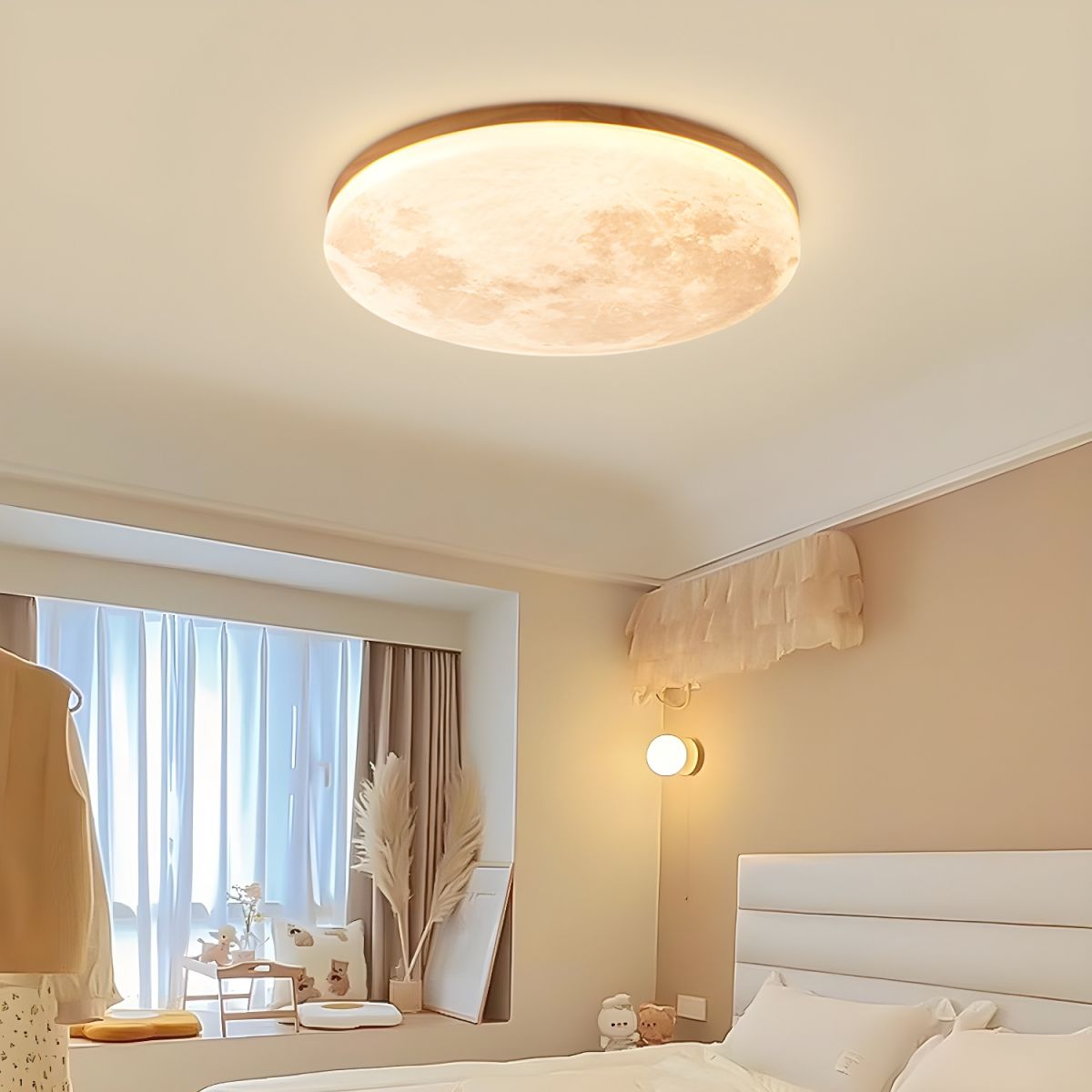Moon-Inspired Art Deco Ceiling Light