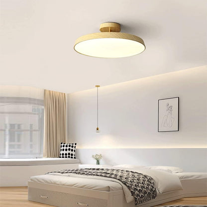 White Semi-Flush LED Light