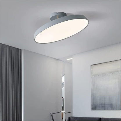 White Semi-Flush LED Light