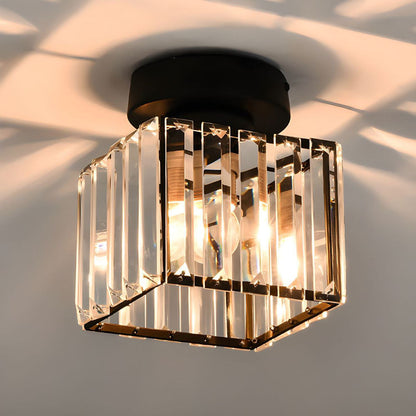 Sleek Black Hallway Ceiling Light