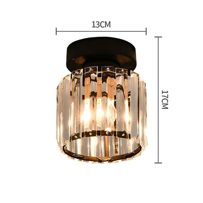 Sleek Black Hallway Ceiling Light