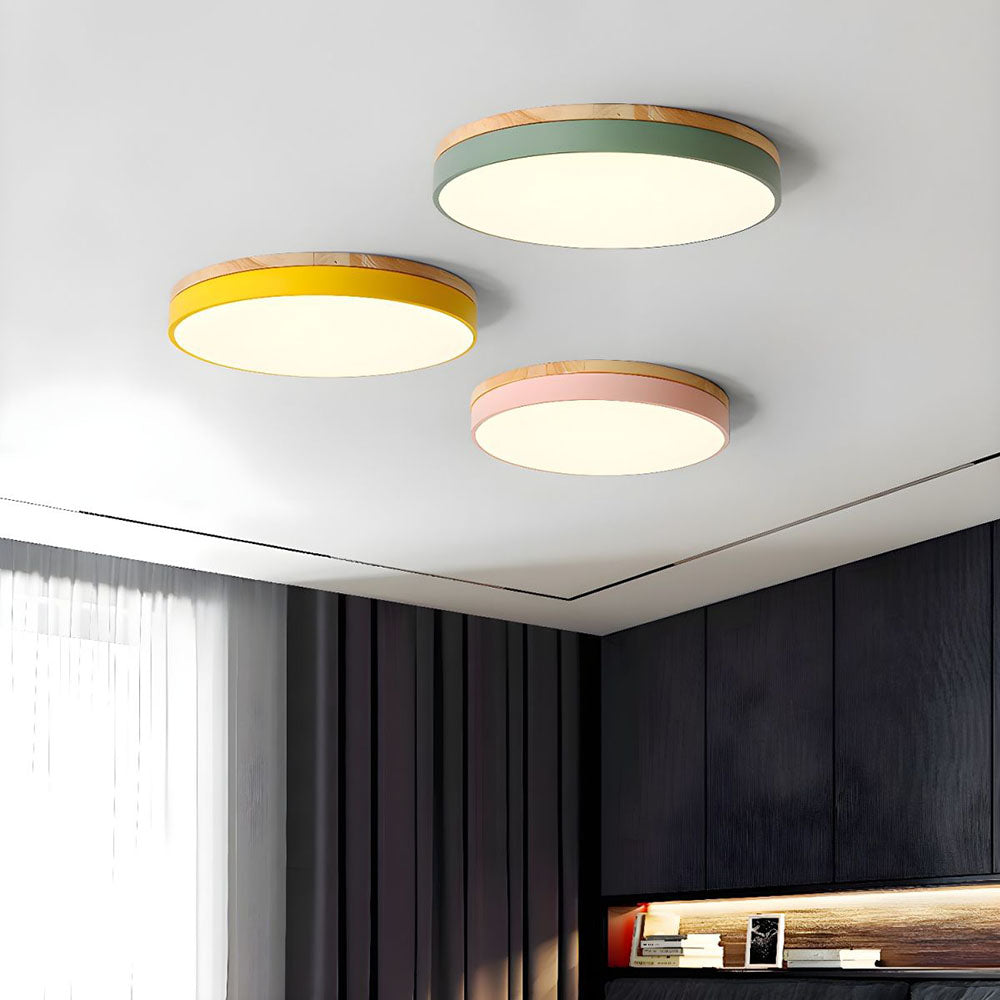 Wooden Round Ceiling Light