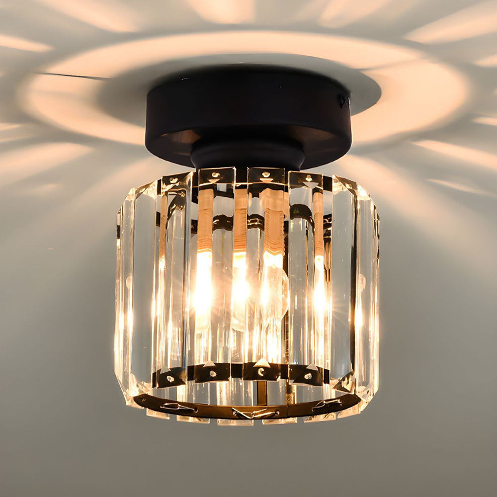 Sleek Black Hallway Ceiling Light