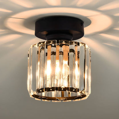 Sleek Black Hallway Ceiling Light