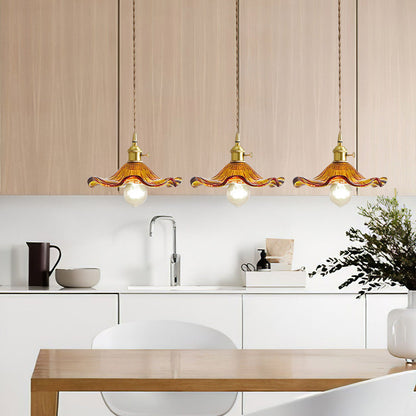 Floral Glass Pendant Lamp