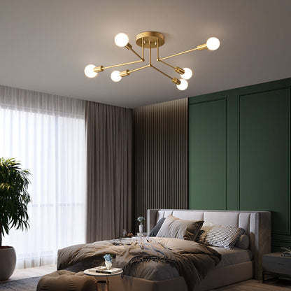 Gold Cluster Iron Ceiling Light