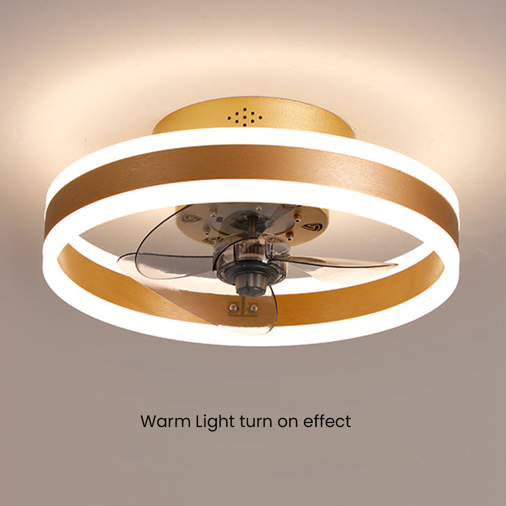 Flush Mount Ceiling Fan with LED