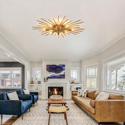 Metallic Spider Arm Ceiling Light