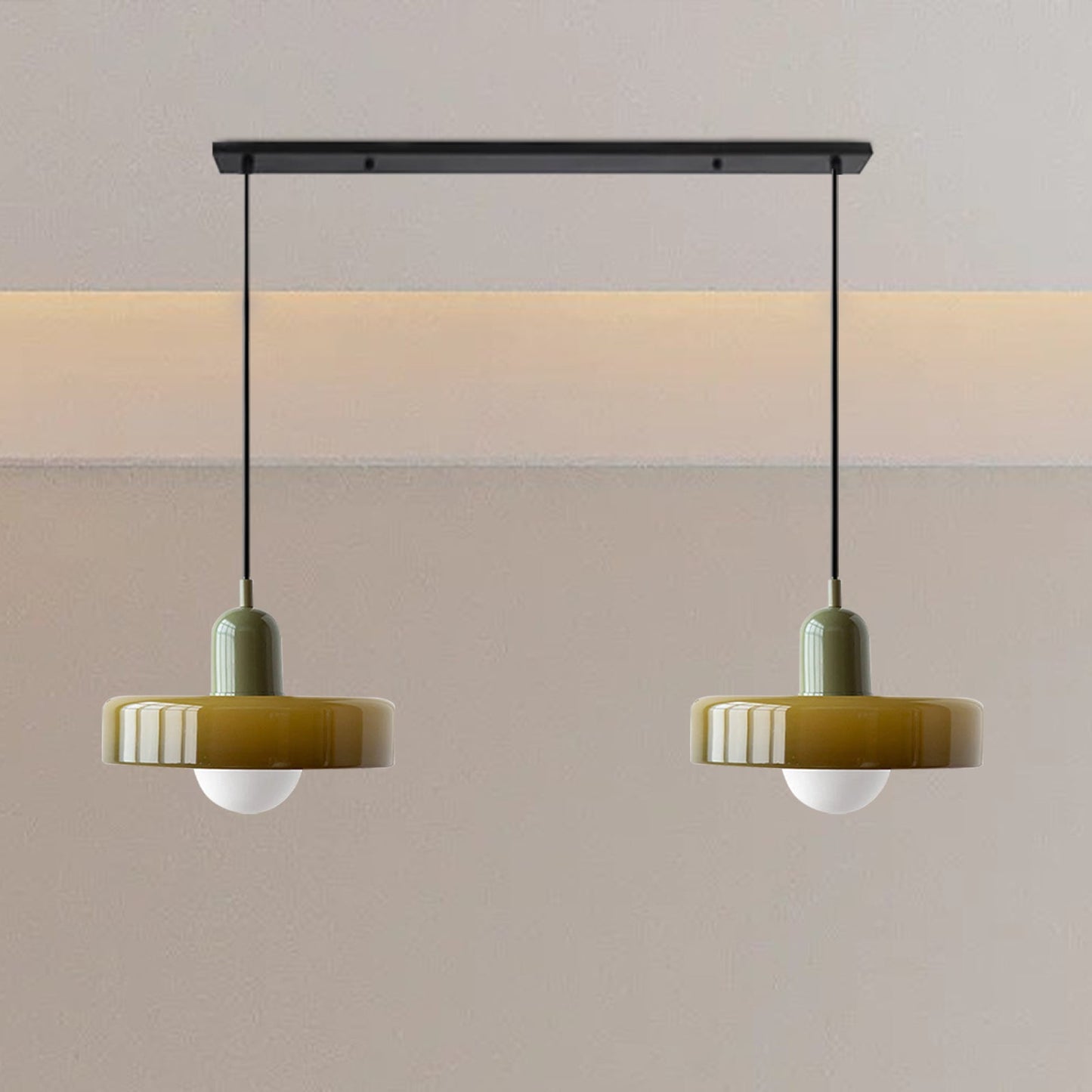 Sleek Glass Dining Lamp