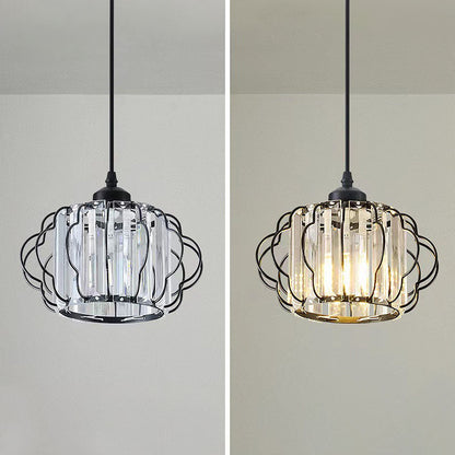 Gold Crystal Flush Ceiling Light