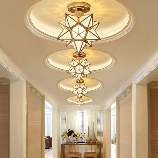 Star Design Flush Ceiling Lamp