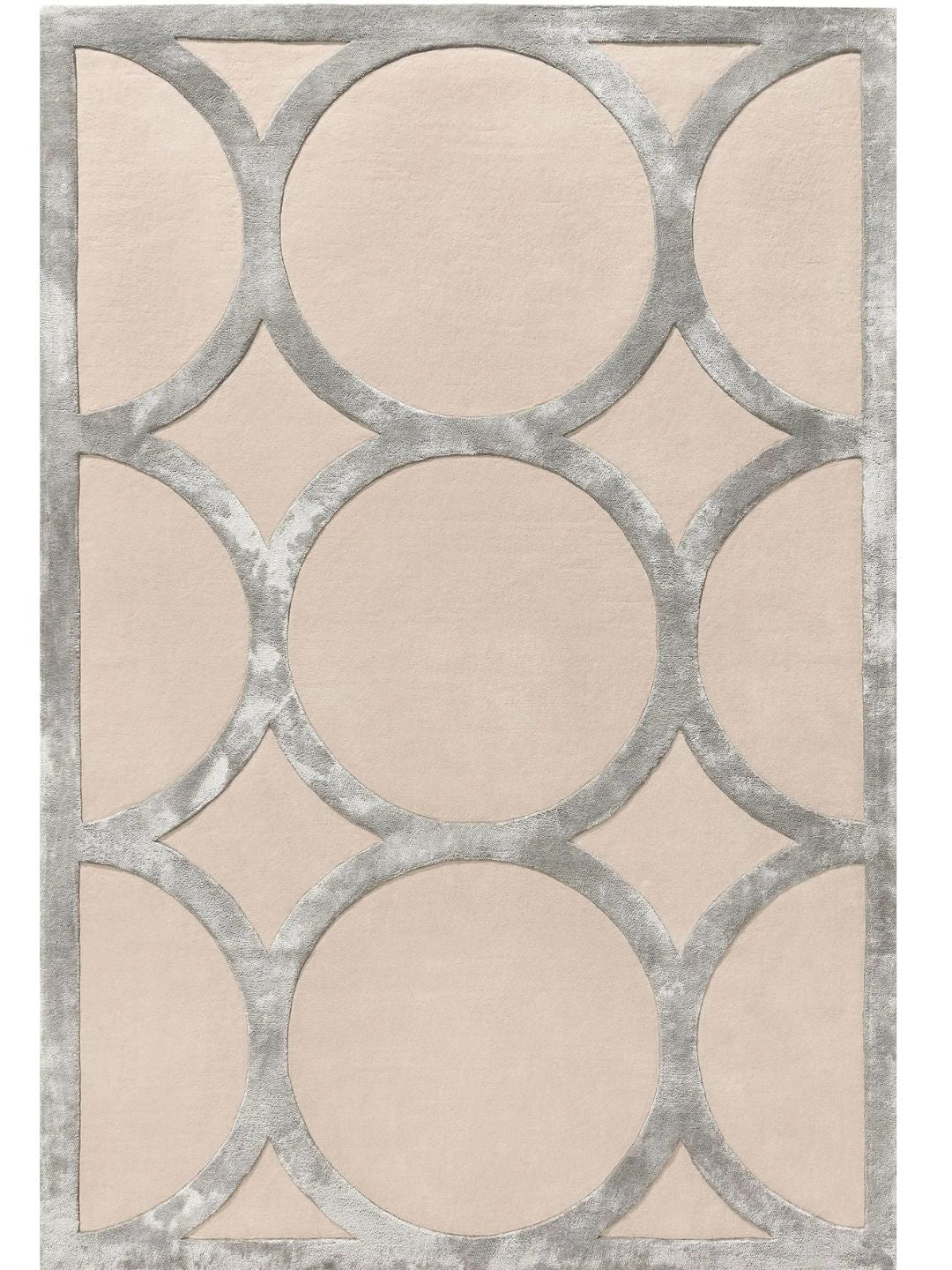 Modern wool rug for living room cream