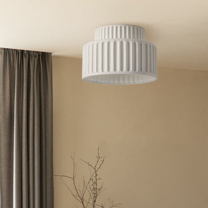 Vintage Fabric Drum Ceiling Lamp