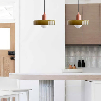 Sleek Glass Dining Lamp