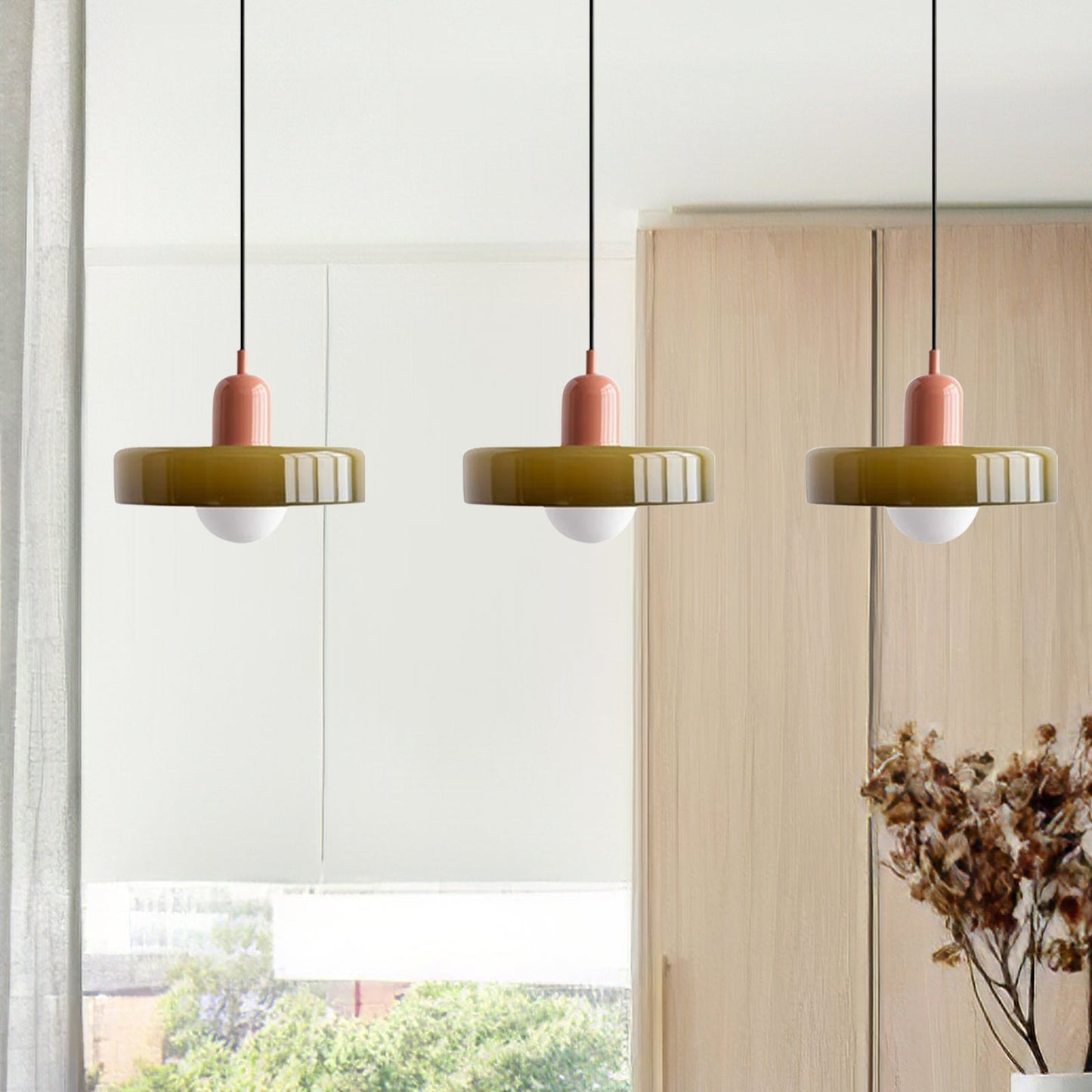Sleek Glass Dining Lamp