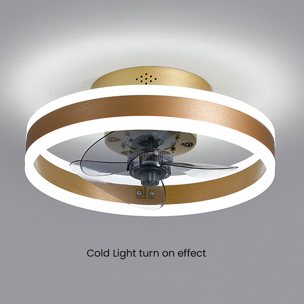 Flush Mount Ceiling Fan with LED