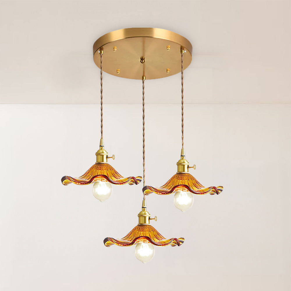 Floral Glass Pendant Lamp