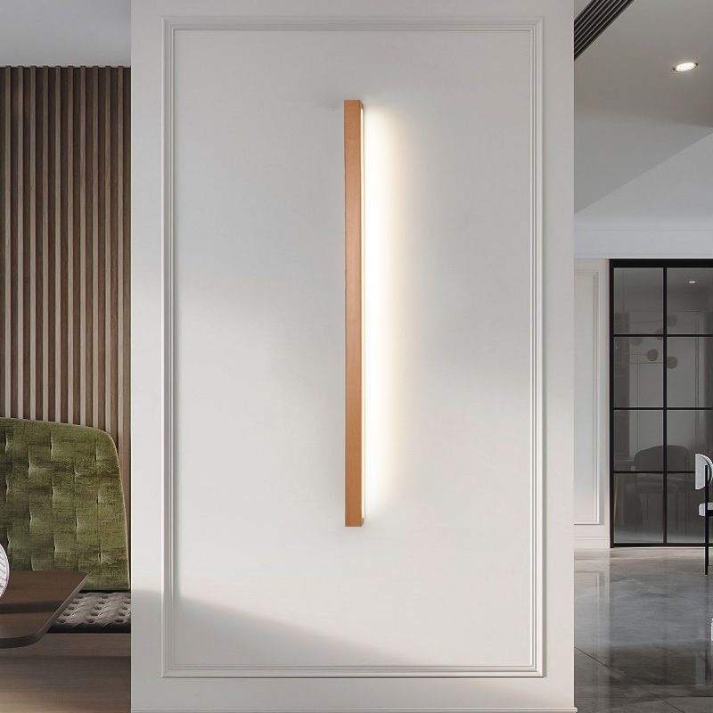 Modern Wooden Linear Wall Light