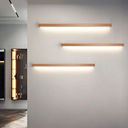 Modern Wooden Linear Wall Light