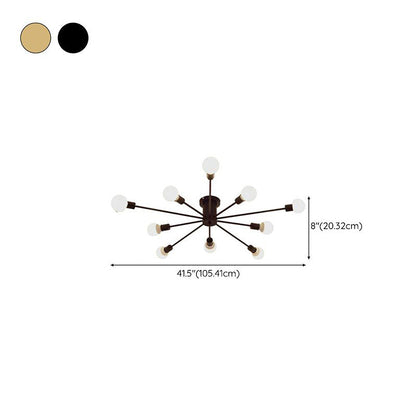 Gold Iron Bedroom Chandelier
