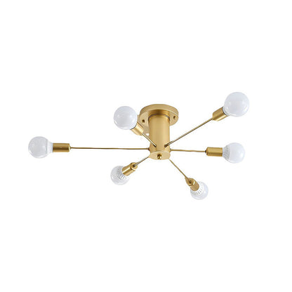 Gold Iron Bedroom Chandelier