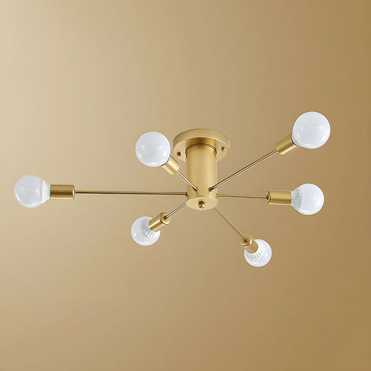 Gold Iron Bedroom Chandelier