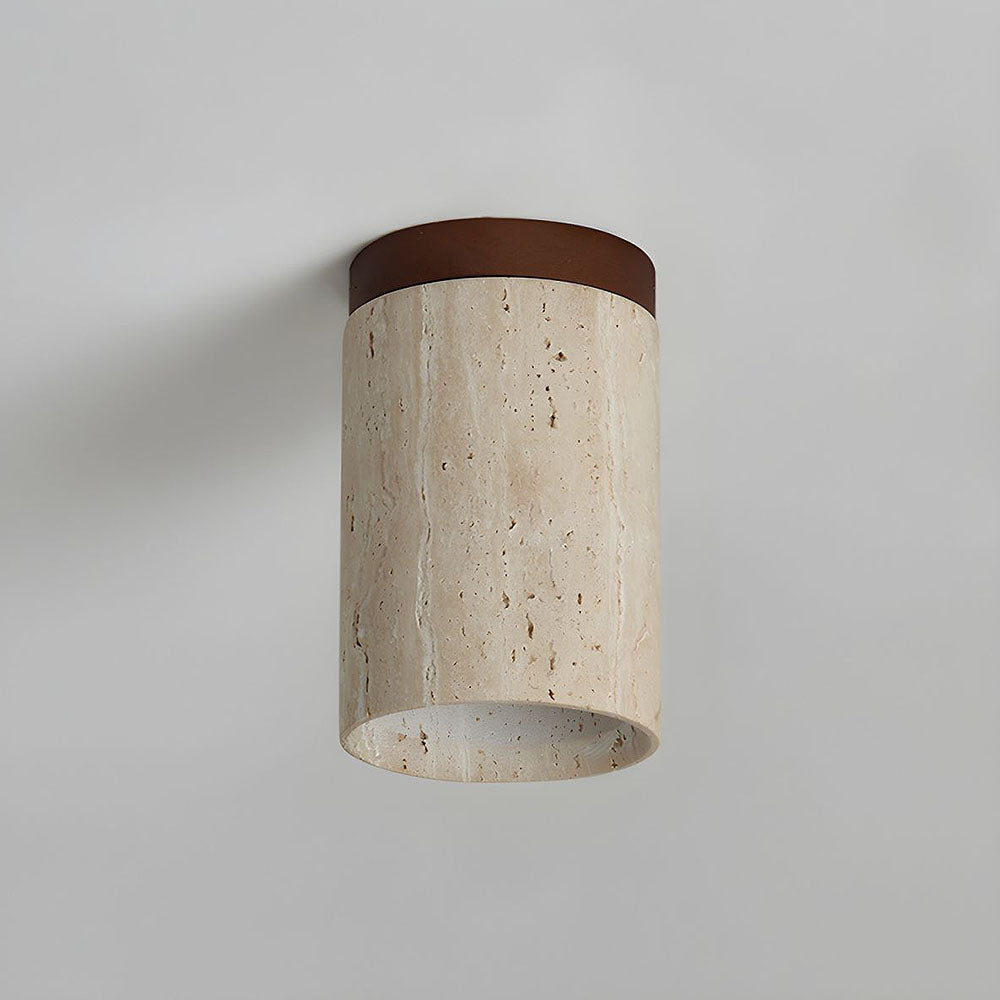 Cylindrical Wood Ceiling Light