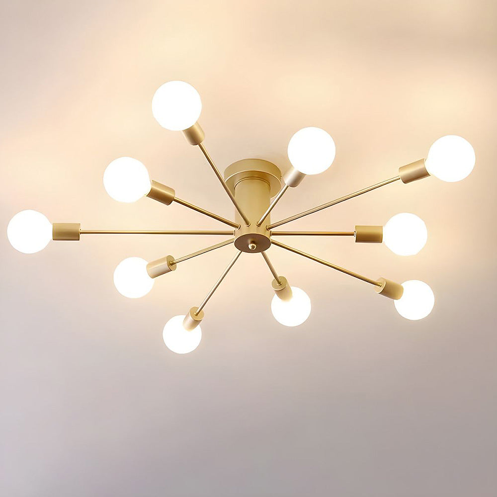 Gold Iron Bedroom Chandelier
