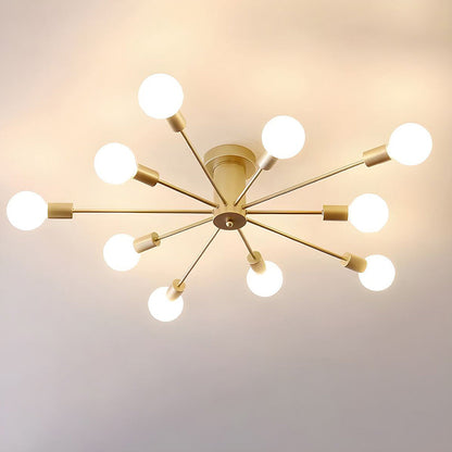 Gold Iron Bedroom Chandelier