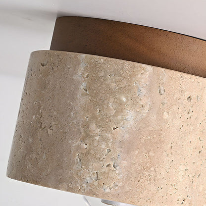 Cylindrical Wood Ceiling Light