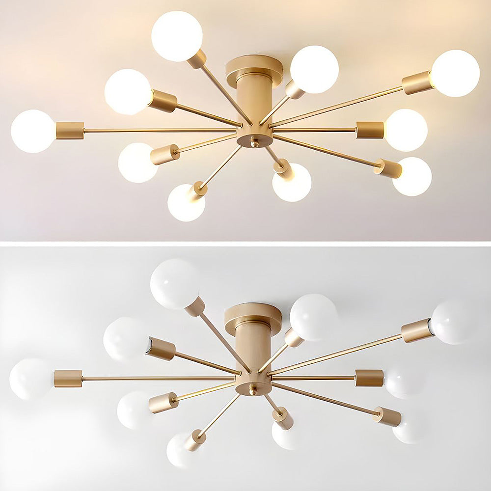 Gold Iron Bedroom Chandelier