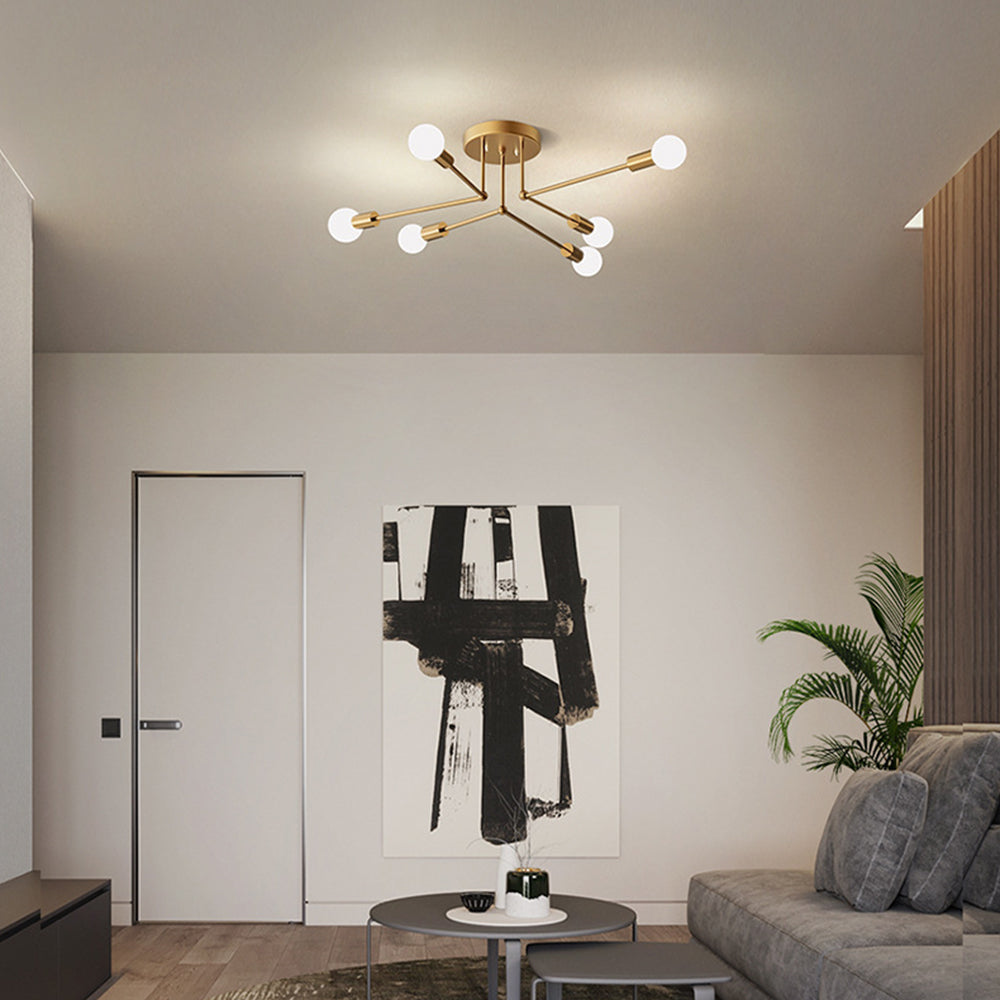 Gold Cluster Iron Ceiling Light