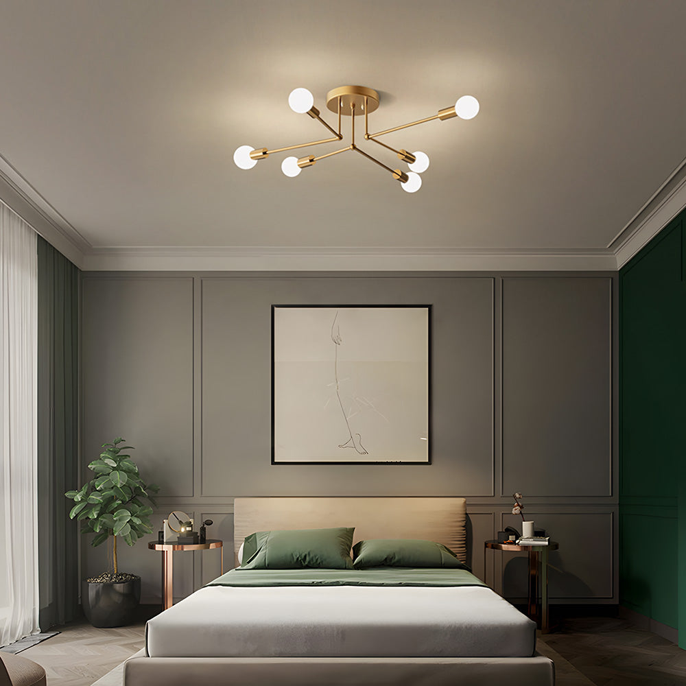 Gold Cluster Iron Ceiling Light