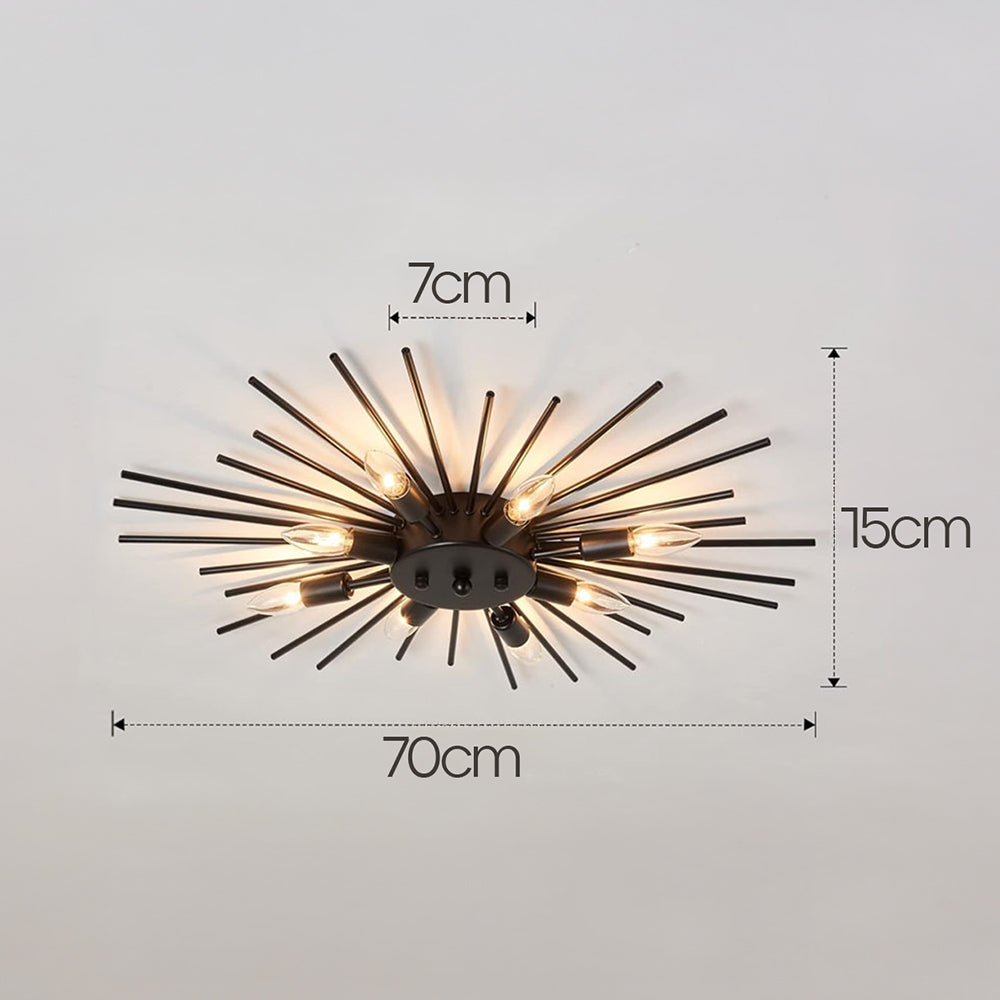 Metallic Spider Arm Ceiling Light