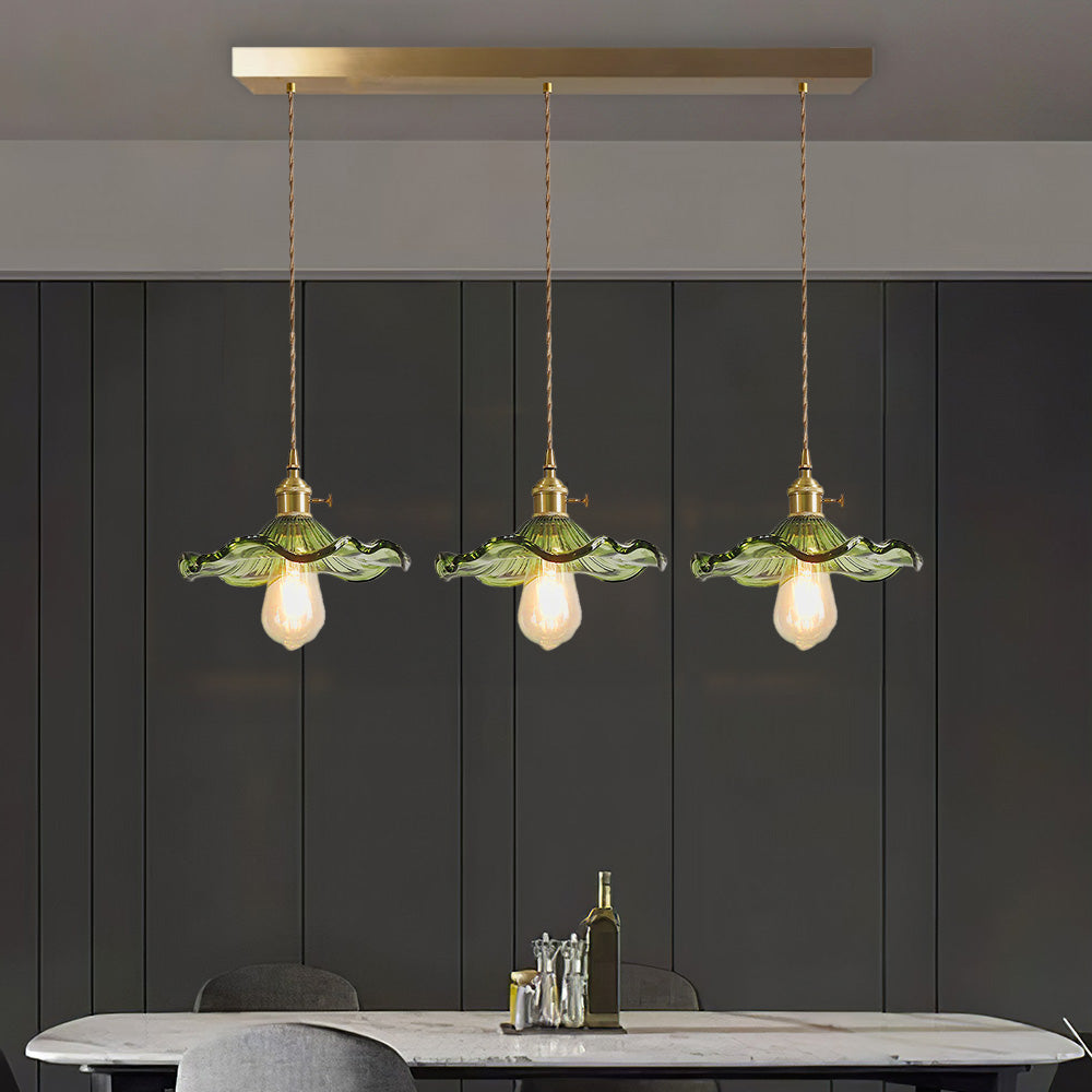 Floral Glass Pendant Lamp
