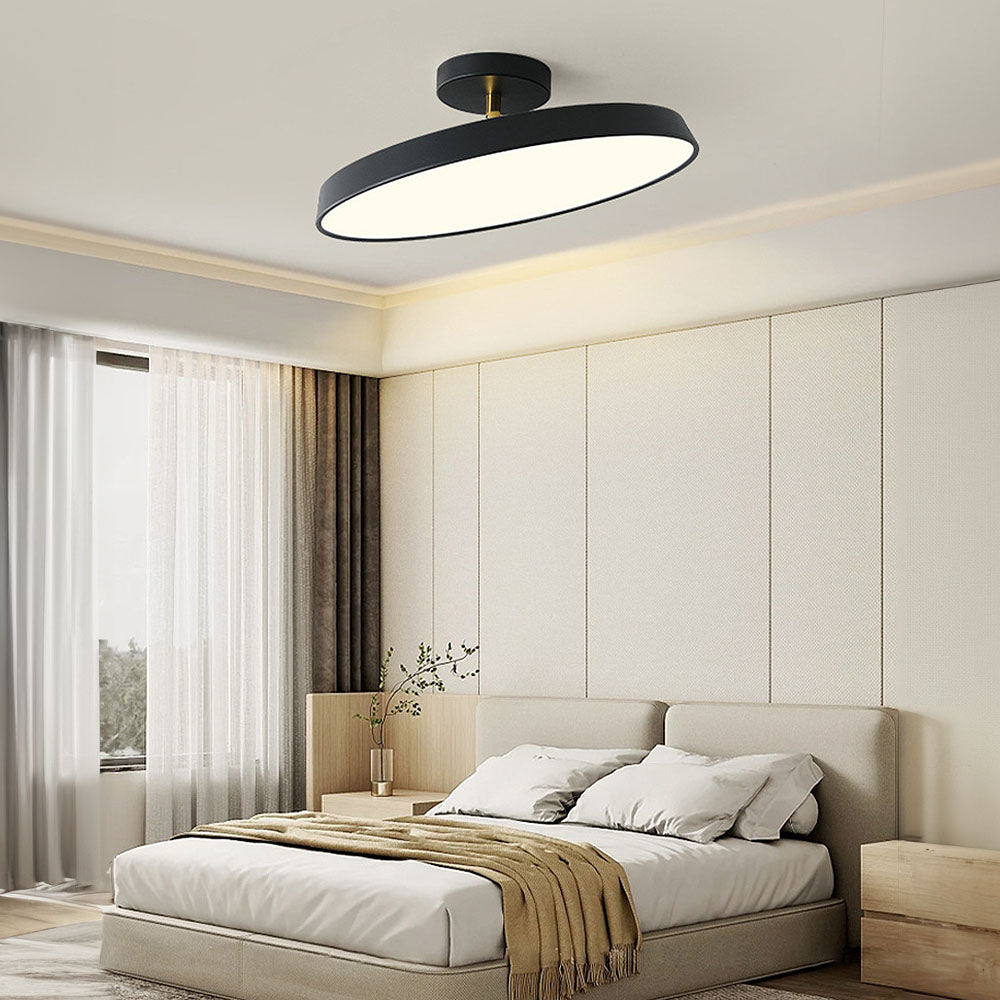 White Semi-Flush LED Light