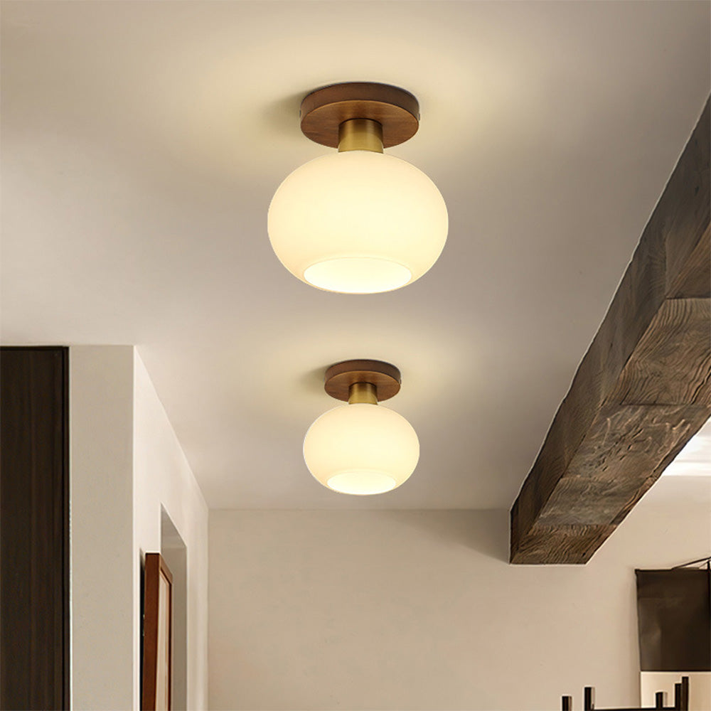 Walnut Minimalist Ceiling Light