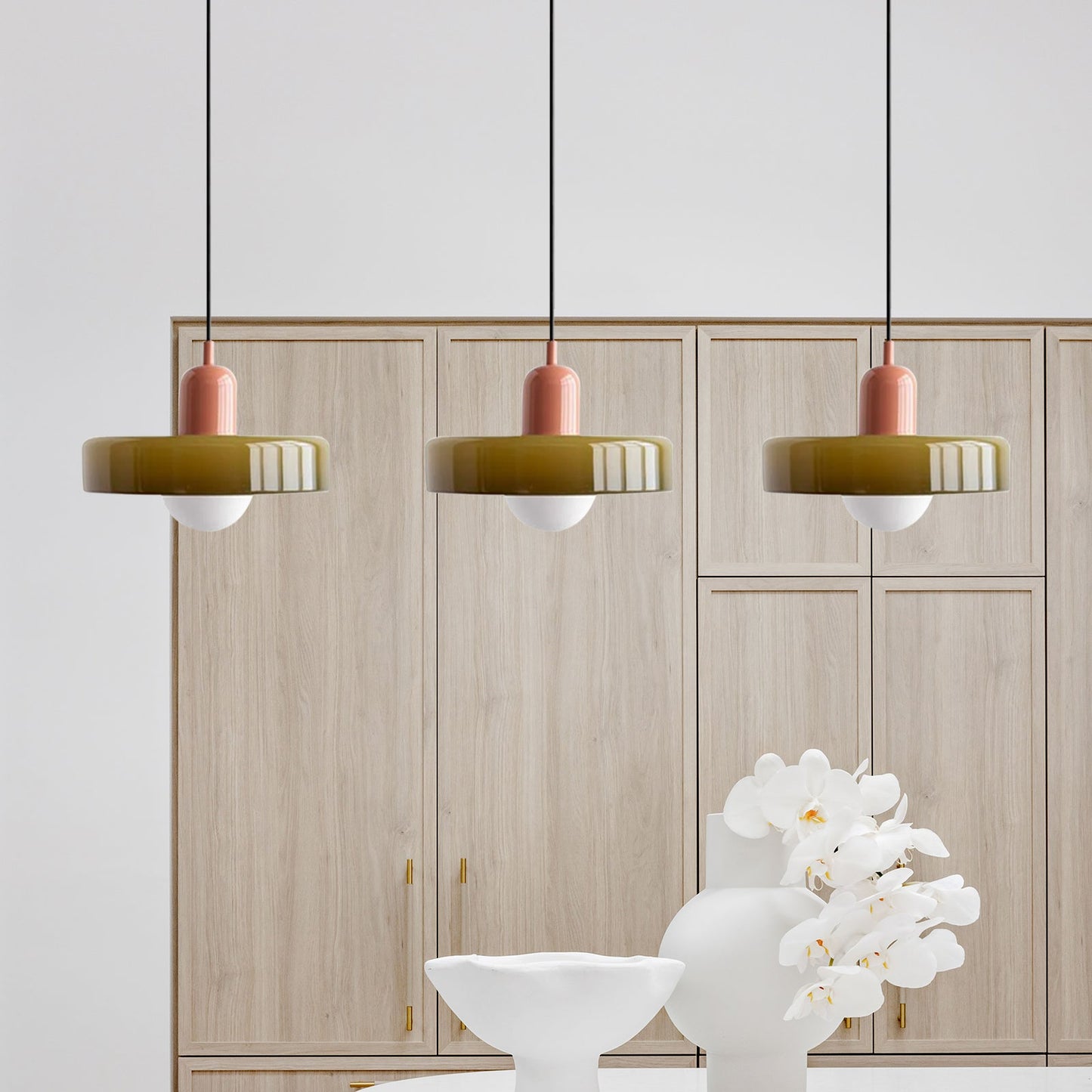 Sleek Glass Dining Lamp