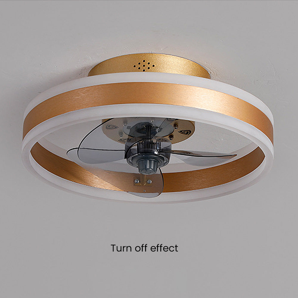 Flush Mount Ceiling Fan with LED
